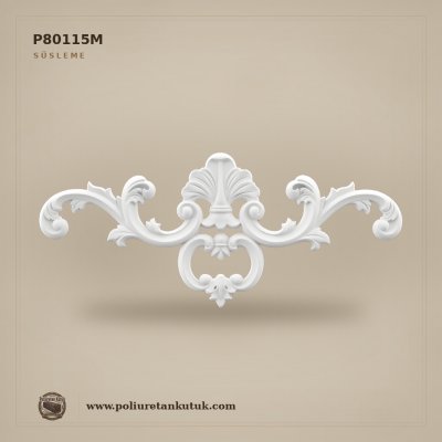 P80115M Poliüretan Geniş Yüzeyli Rölyef Süsleme Apliği 24x55 cm