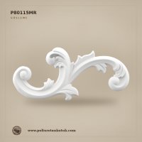 P80115MR Poliüretan Klasik Kıvrımlı Süsleme Motifi 10x25 cm
