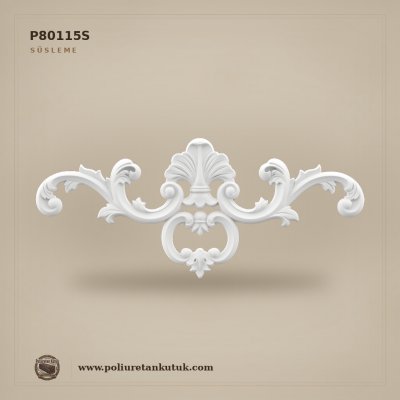 Poliüretan Akantus Yapraklı Volüt Süsleme P80115S 16x39 cm