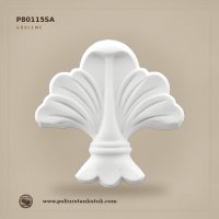 P80115SA Poliüretan Yelpaze Yaprak Motifli Süsleme 8x8 cm