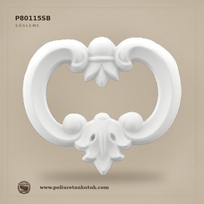 Poliüretan Klasik Kabartma Süsleme P80115SB 8x9 cm