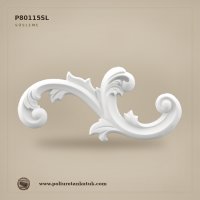 Poliüretan P80115SL Uzun Yaprak Motifli Süsleme 8x17 cm