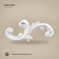 P80115SR Poliüretan Klasik Kıvrımlı Oymalı Süsleme 8x17 cm