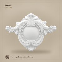 45x60 cm Poliüretan Oyma Desenli Dekoratif Madalyon Süsleme P8021