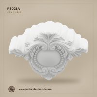 27x65x49 cm Poliüretan Klasik Oyma Söve ve Taç Süsü P8021A