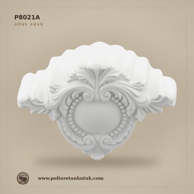 27x65x49 cm Poliüretan Klasik Oyma Söve ve Taç Süsü P8021A