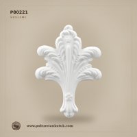 Poliüretan Akant Yapraklı Dekoratif Süsleme Motifi 23x17 cm