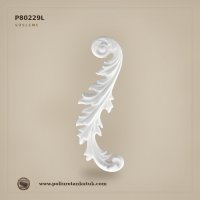 P80229L Poliüretan S Tipi Kıvrımlı Klasik Süsleme 23x8 cm