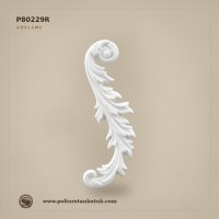 P80229R Poliüretan Klasik Bitkisel Motifli Sağ Süsleme 23x8 cm