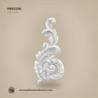 32x15 cm Poliüretan Dekoratif Bitkisel Süsleme Apliği (Sol)