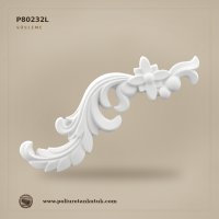 22x34 cm Poliüretan Klasik Çiçek Motifli Aplik (Sol)