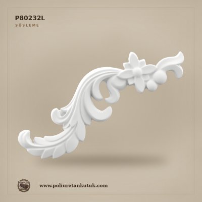 22x34 cm Poliüretan Klasik Çiçek Motifli Aplik (Sol)