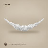 Poliüretan Girland Süsleme Çiçek Motifli 260x790 mm