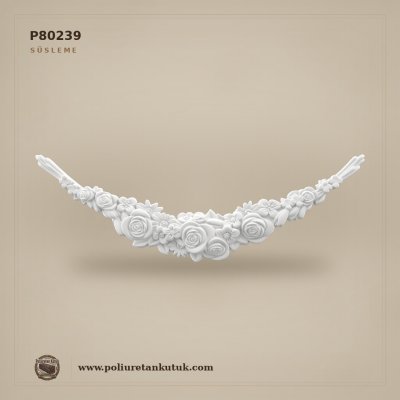 Poliüretan Girland Süsleme Çiçek Motifli 260x790 mm
