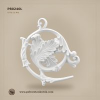 Poliüretan Süsleme Oyma Yaprak Motifli 22x19 cm Sol Modeli