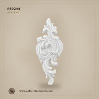 Poliüretan Akantus Yaprağı Motifli Dekoratif Aplik 47x19 cm