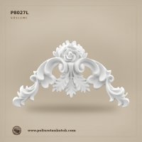 Poliüretan Gül Figürlü Klasik Dekoratif Rölyef Süsleme 17x30 cm