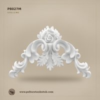 Poliüretan Geniş Gül Motifli Klasik Duvar Süslemesi 38x60 cm