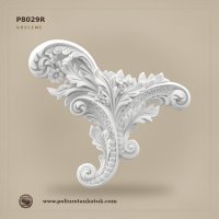 Poliüretan Çiçek ve Yaprak Motifli Sağ Süsleme 28x30 cm P8029R