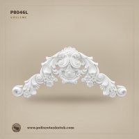 P8046L Poliüretan Kıvrımlı Oyma Süsleme Motifi 27x60 cm