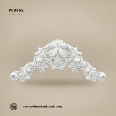 P8046S Poliüretan Dekoratif Oyma Motif 19x41 cm