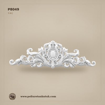 P8049 Poliüretan Oymalı Dekoratif Taç 30x93 cm