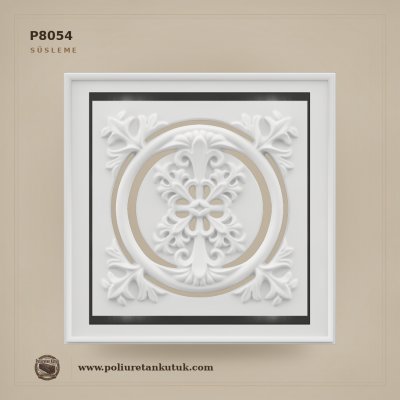 Dekoratif Poliüretan Kare Palmet Motifi 24x24 cm