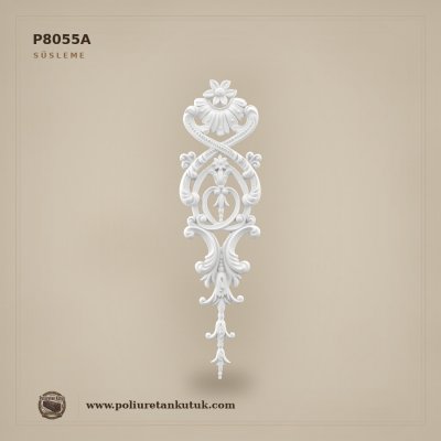 Poliüretan Dikey Damla Formlu Oymalı Motif 63x17 cm
