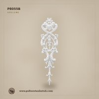 Poliüretan Klasik Oval Madalyonlu Süsleme Motifi 43x12 cm