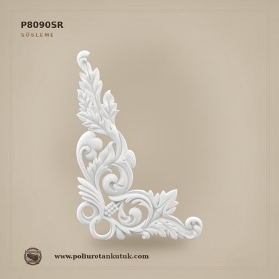 P8090SR Akant Yapraklı L Poliüretan Köşe Süsleme 61x41 cm