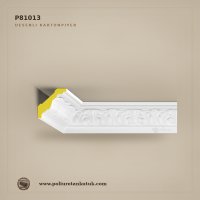 P81013 Desenli Poliüretan Tavan Kartonpiyer Çıtası 7x7 cm