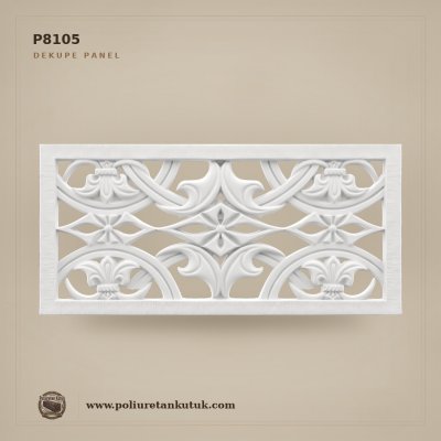 P8105 Oyma Motifli Poliüretan Dekupe Dekoratif Panel 38x80 cm
