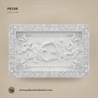 P8106 Poliüretan Akant Yapraklı Dekoratif Süsleme Motifi 25.5x38.5 cm