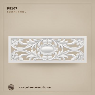 P8107 Poliüretan Oymalı Dekupe Duvar ve Tavan Paneli 36x105 cm