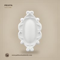 P8107A Poliüretan Oval Klasik Dekoratif Süsleme Motifi 28.9x16.4 cm