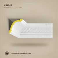 Poliüretan Kütük Baklava Desenli Tavan Kartonpiyeri 17x16 cm