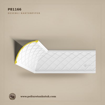 P81166 Poliüretan Kütük 20x20 cm Baklava Desenli Dekoratif Kartonpiyer
