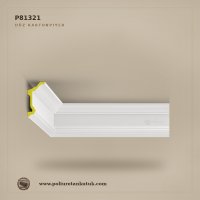 P81321 Poliüretan Kütük 5x10 cm Sade Düz Tavan Kartonpiyeri