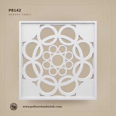 57x57 cm Dairesel Desenli Poliüretan Duvar ve Tavan Paneli