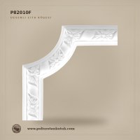 P82010F Klasik Motifli Poliüretan Çıta Köşesi (19x19 cm)