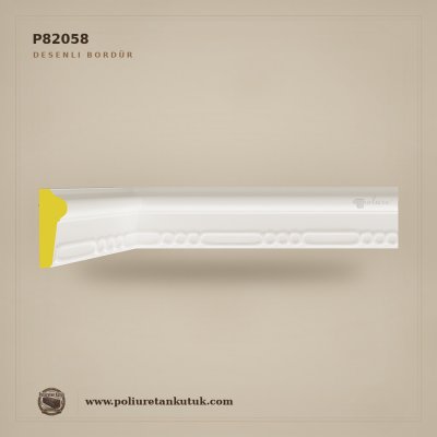 Poliüretan Kütük 4x9 cm Desenli Duvar Bordürü P82058