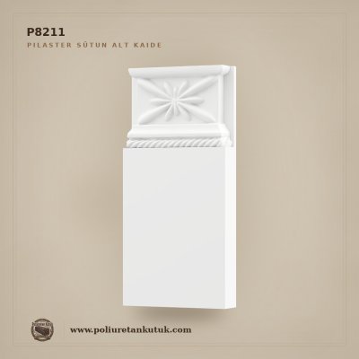Kabartma Desenli Poliüretan Pilaster Kaidesi 3x11x23 cm P8211