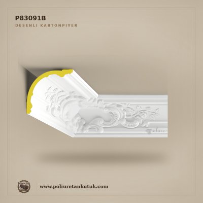 Poliüretan Neoklasik Desenli Kartonpiyer Profili 175x175 mm P83091B