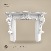 Poliüretan Klasik Oymalı Şömine Çerçevesi P8401 (145x105x31 cm)