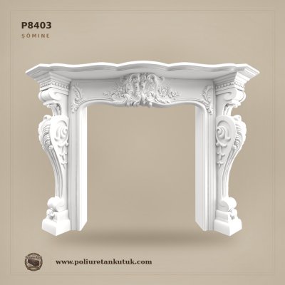 Poliüretan Klasik Oymalı Şömine P8403 (145x105x31 cm)