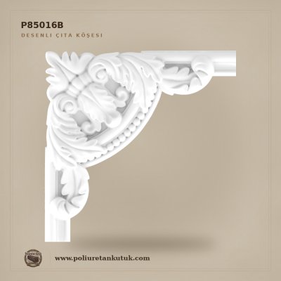 38x38 cm Poliüretan Oymalı Dekoratif Çıta Köşesi P85016B