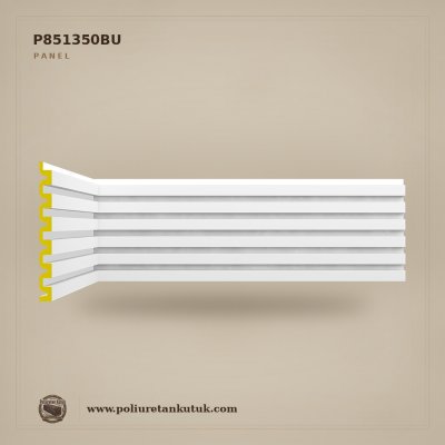 33.4x240 cm Poliüretan Çizgili Dekoratif Duvar Paneli Kanallı Profil