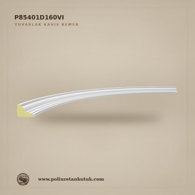 50x1244x314 mm Poliüretan Kavis Kemer Dekoratif Kapı Taç ve Sövesi
