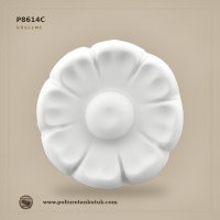 Poliüretan 100x100x22 mm Dekoratif Çiçek Motifli Süsleme