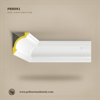 Poliüretan 110x150 mm Düz Kavisli Dekoratif Kartonpiyer Modeli